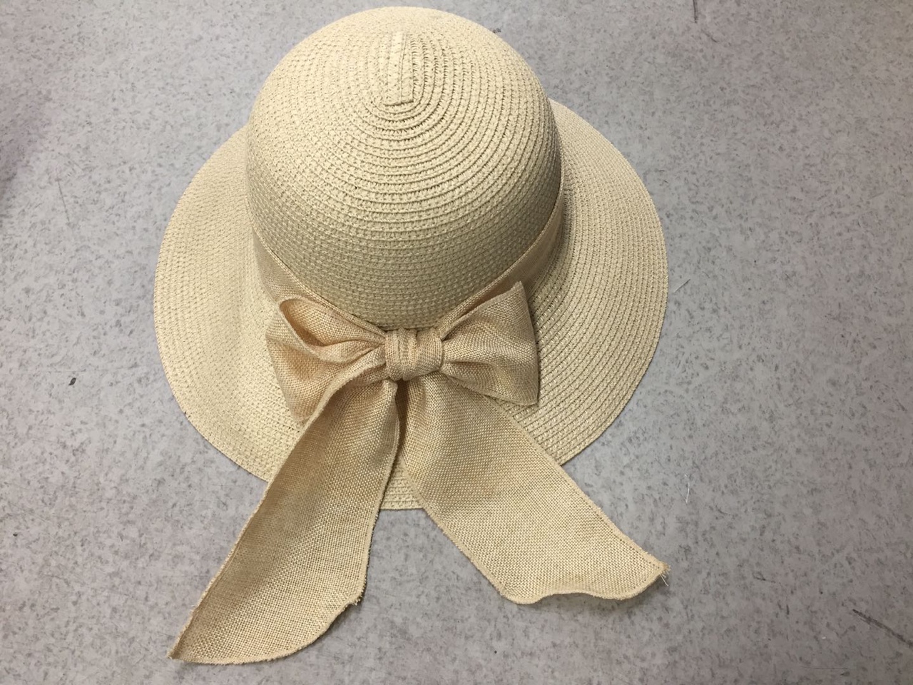 Summer Korean style basin hat linen ribbon