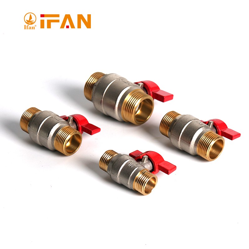 IFAN copper ball valve 4 minutes 6 minutes 1 inch internal and external thread valve switch DN25 internal and external thread ball valve thickened brass copper valve detail image 4