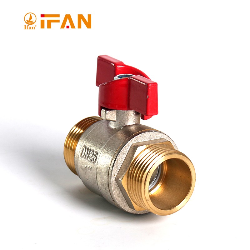 IFAN copper ball valve 4 minutes 6 minutes 1 inch internal and external thread valve switch DN25 internal and external thread ball valve thickened brass copper valve detail image 1