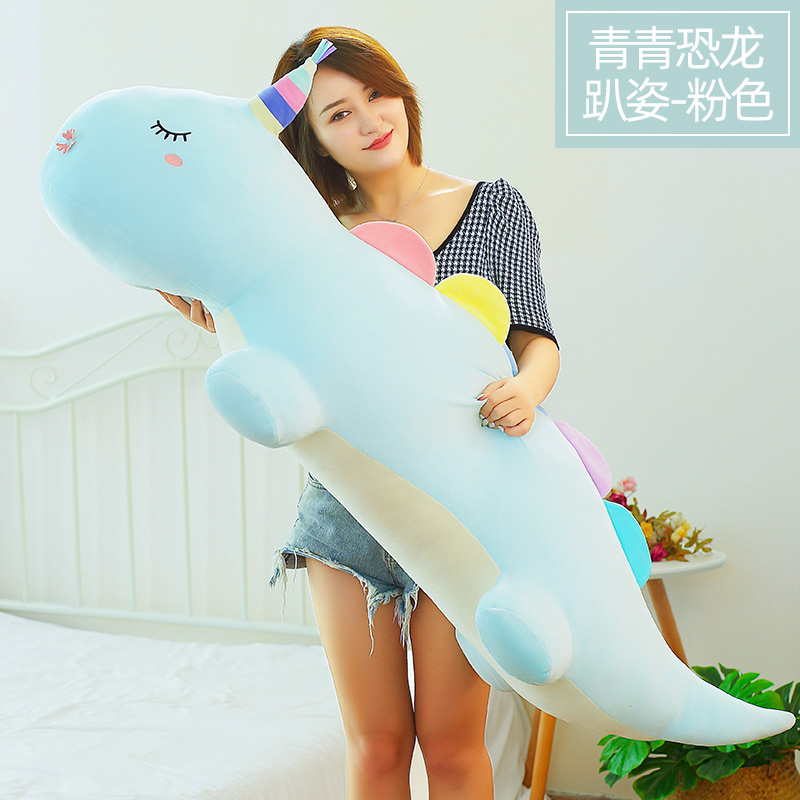 2022 New plush toy, doll, pillow, backrest, multi-functional 100cm Green Dragon pillow Application Scenario