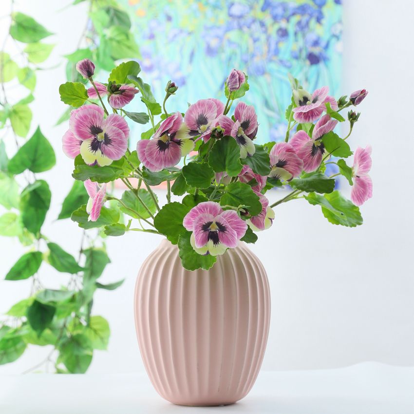 仿真花/3D胶布打印/三色堇产品图