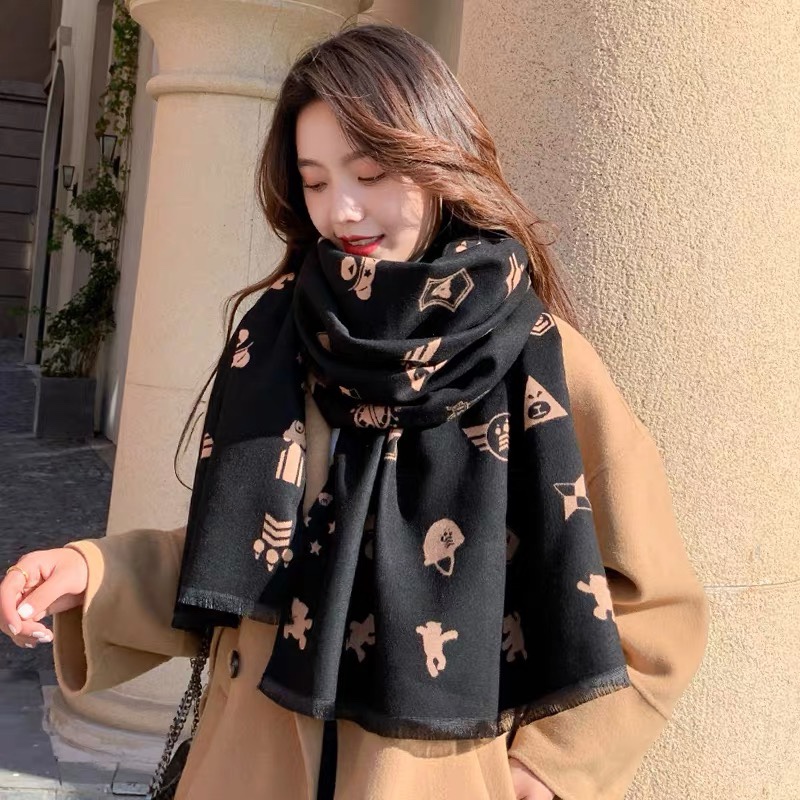 Warm And Thick With Lovely Students Casual Fashion Generous Scarf