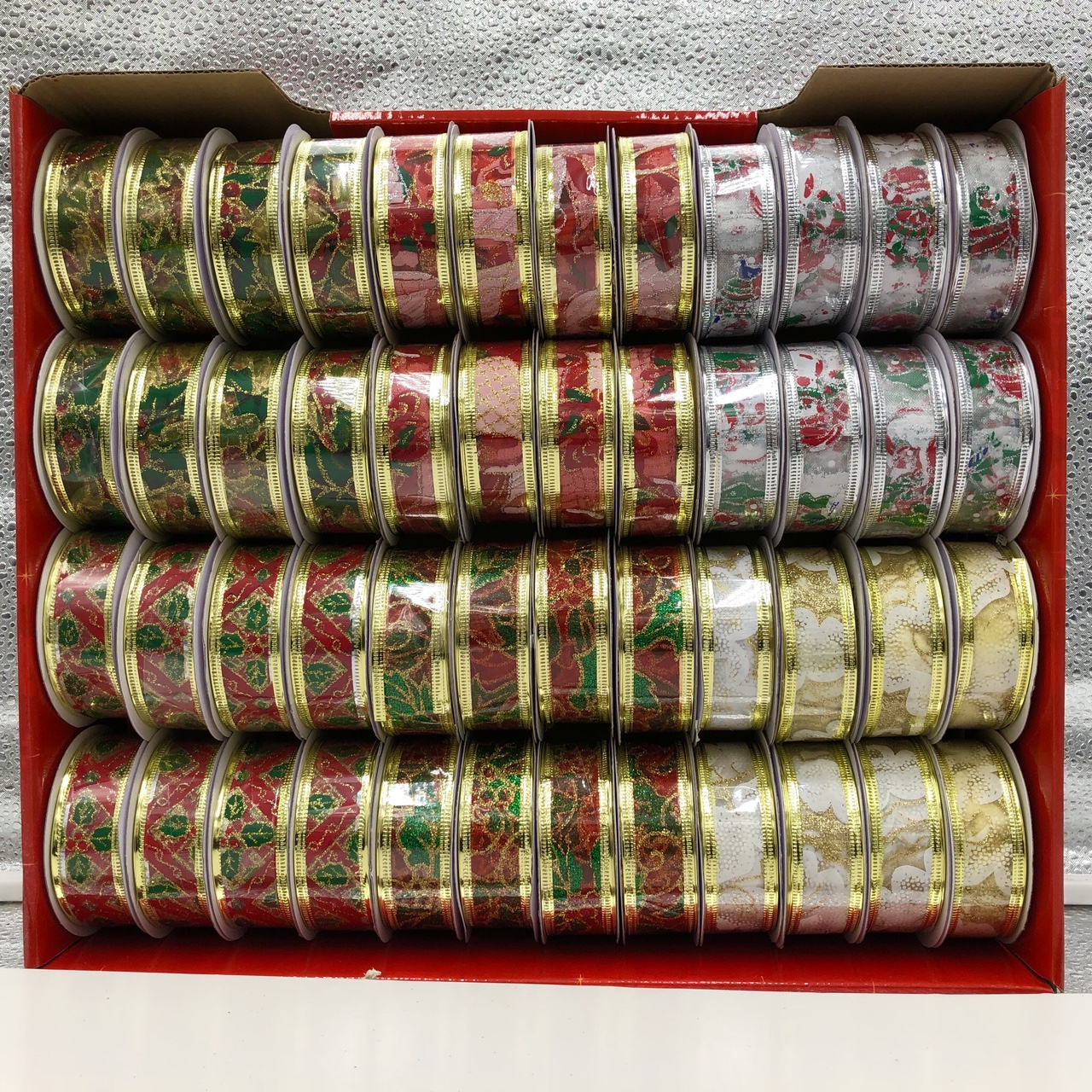 Christmas decoration bow ribbon 2.5cm