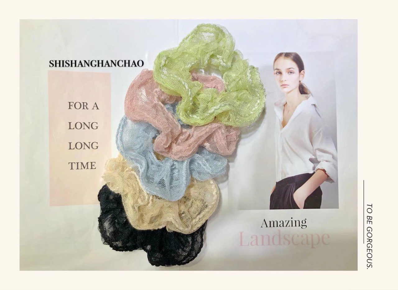 Beautiful fabric hair ring thumbnail