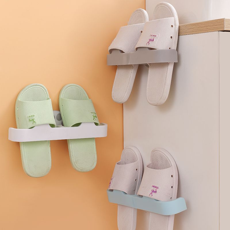 Creative cat paw non-drilling wall-mounted modular slipper rack for home bathroom and toilet slipper draining and storage rack details Picture