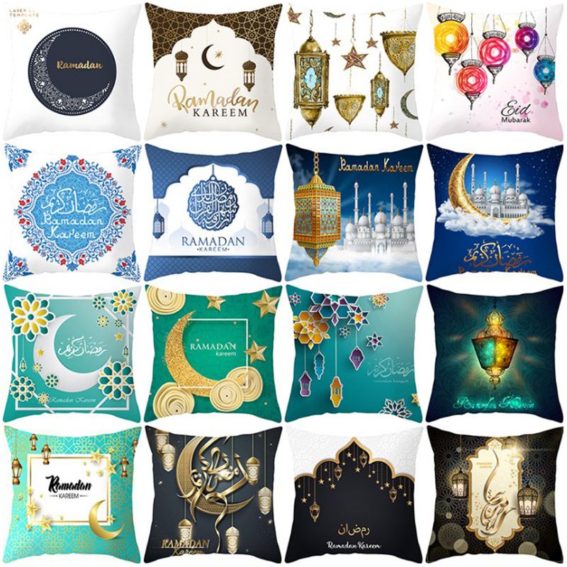 Ramadan Home decoration products digital printed pillow cases without core custom sofa cushion cover wholesale
