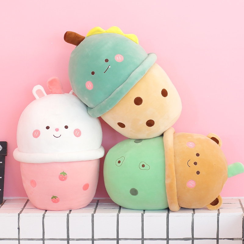2022 New plush toys for boys and girls, milk tea, throw pillows, birthday gifts, bedroom details Picture