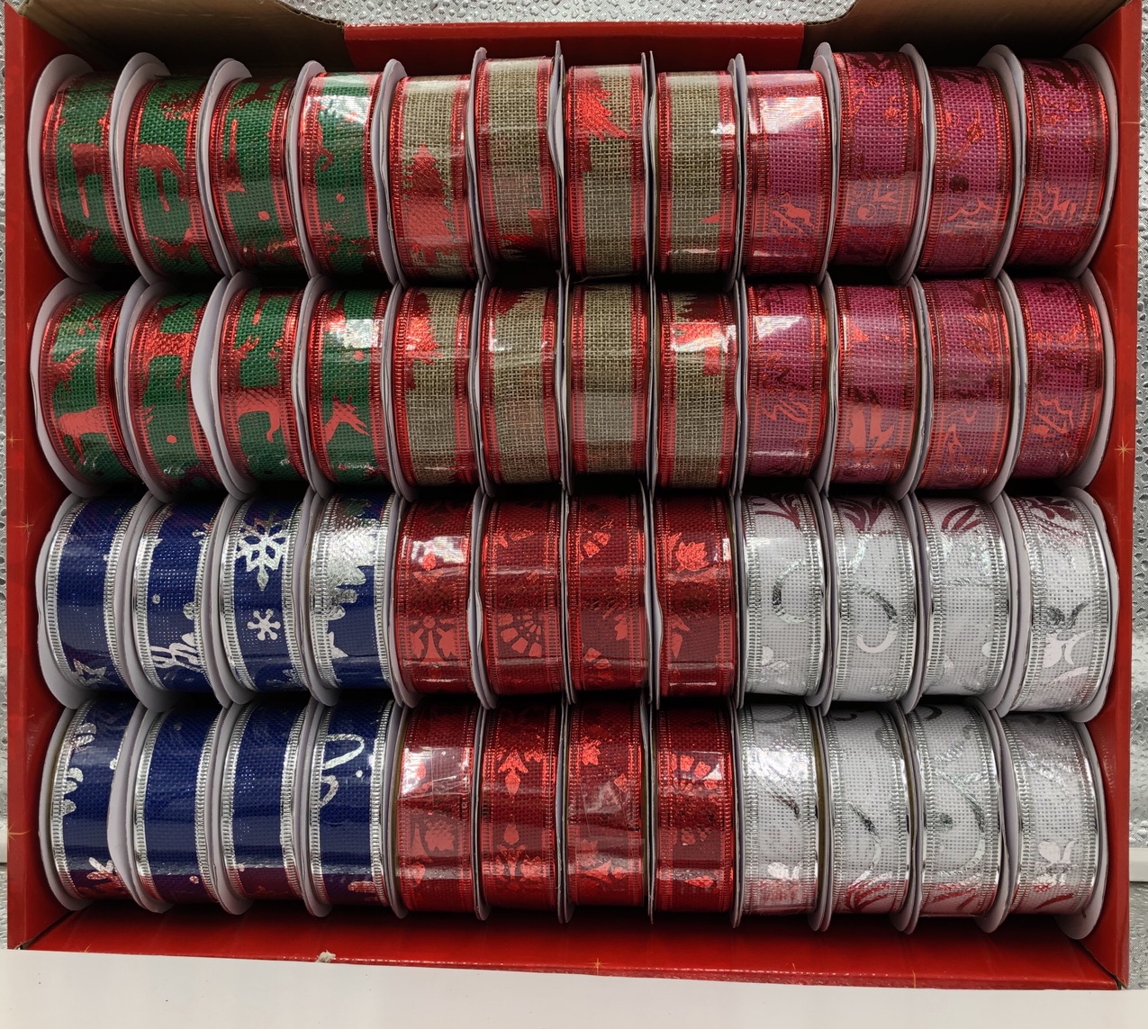 Christmas decoration ribbon 2.5cm linen