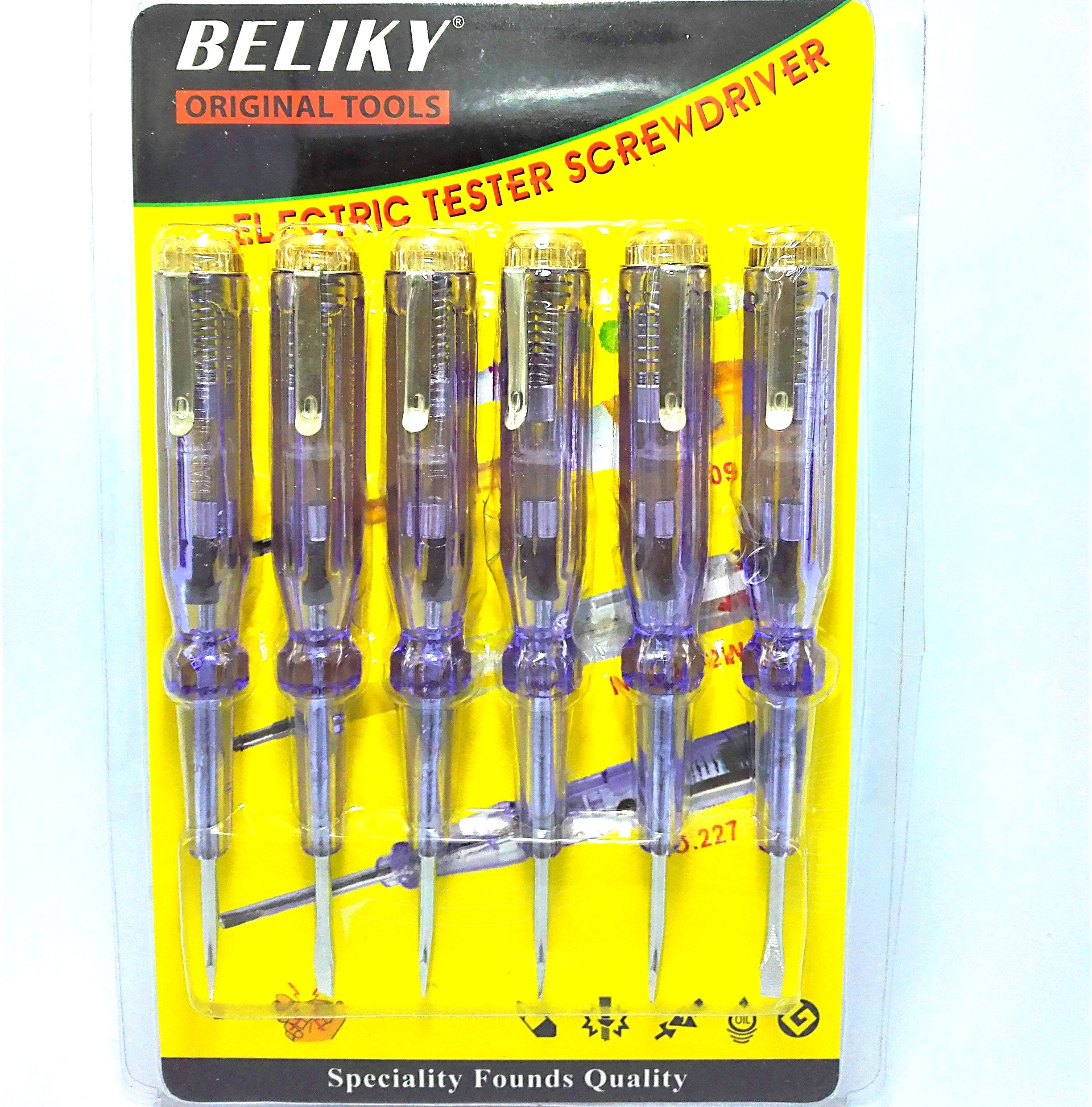 beliky003-12PC钢批铜帽试电笔起子电工螺丝刀图
