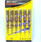 beliky003-12PC钢批铜帽试电笔起子电工螺丝刀