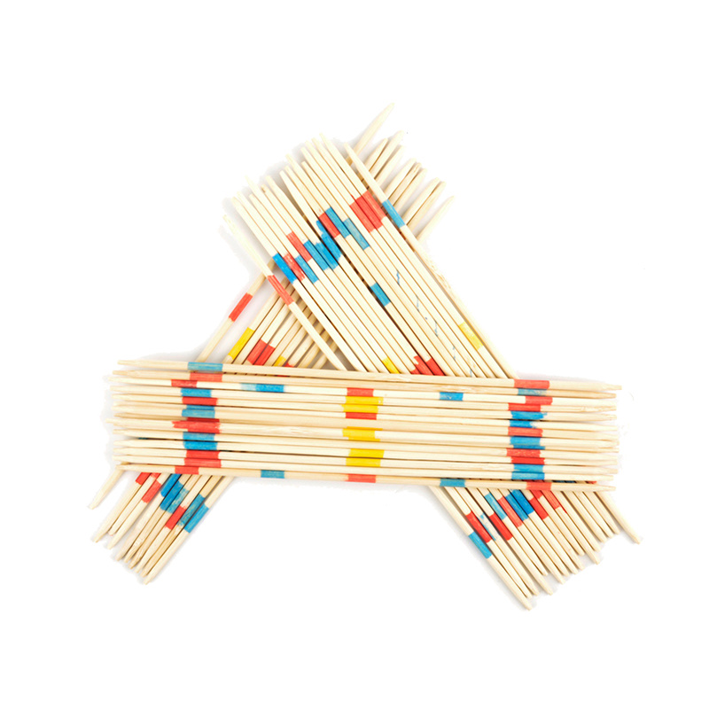 Wooden bamboo bamboo box for export children's desktop pick sticks bamboo sticks 31 high standards