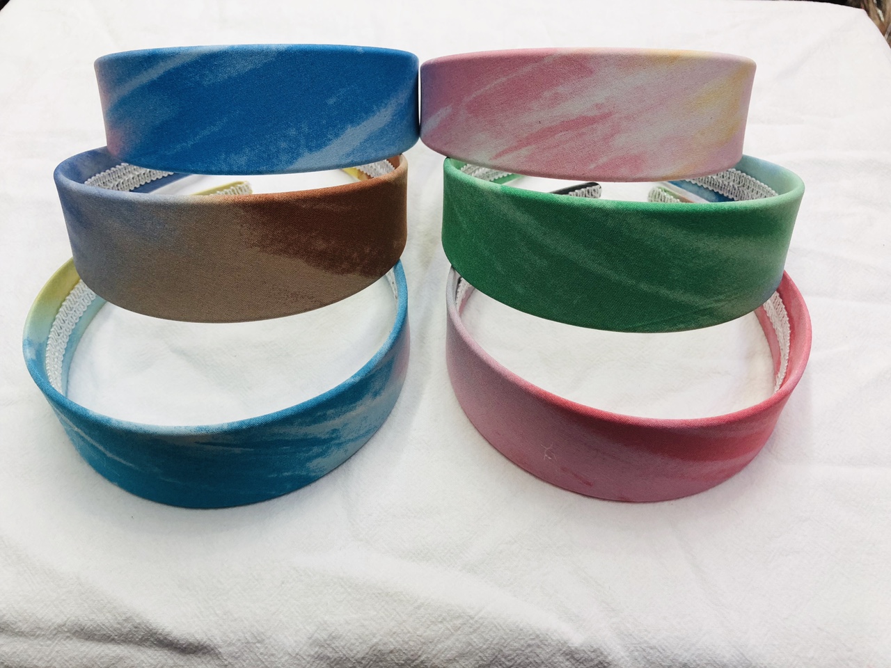 饰品厂家直销新款彩虹布料头扣4.0宽