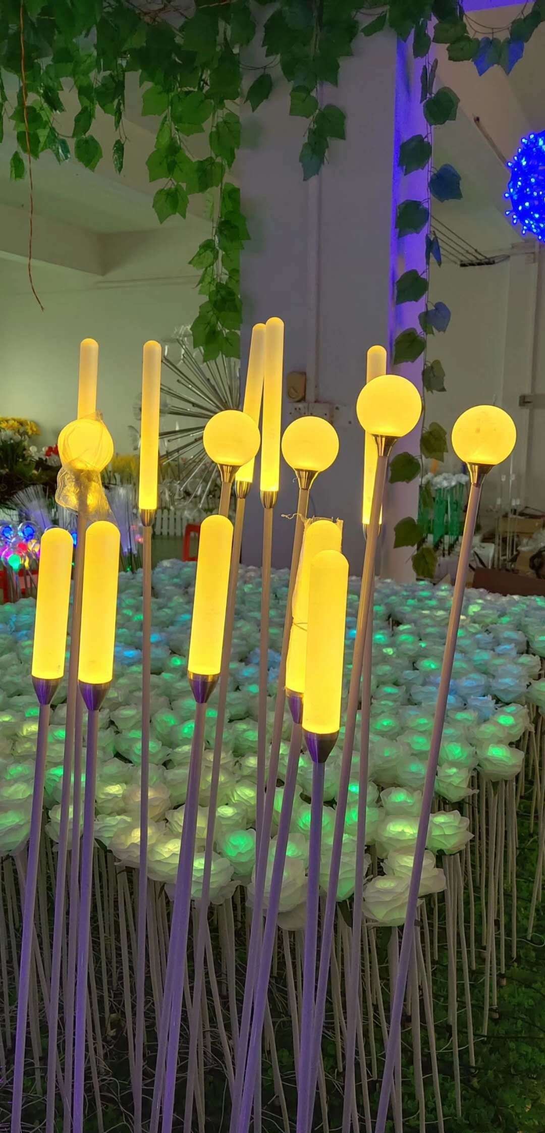 led尖泡芦苇灯户外装饰灯磨砂棒芦苇插地灯支持定制