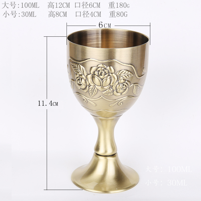 Zinc alloy wine glass details Picture
