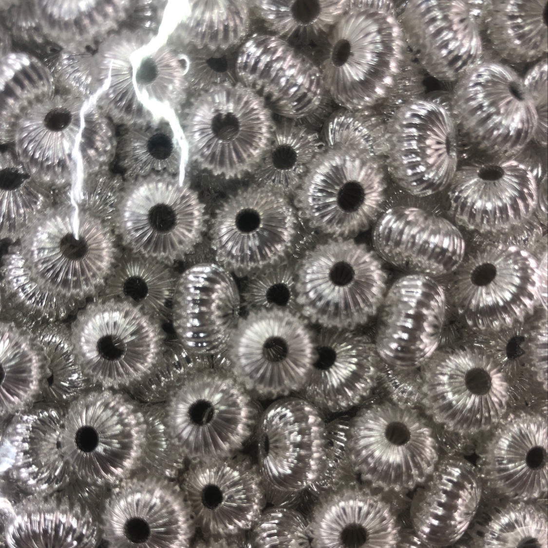 10MM压扁南瓜珠  银色产品图