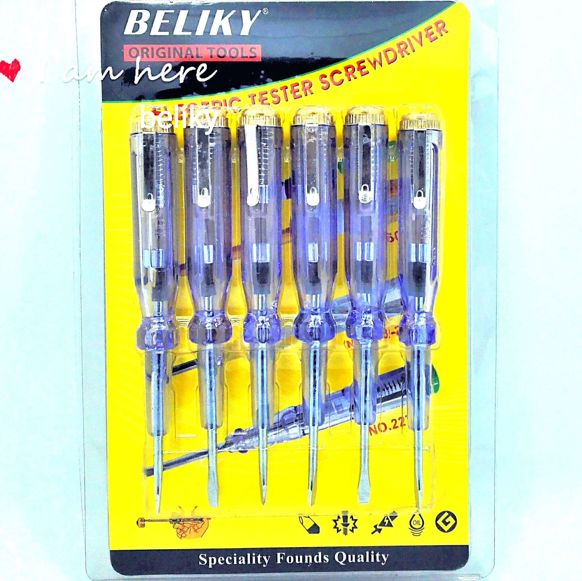 beliky003-12PC钢批铜帽试电笔起子电工螺丝刀详情图2