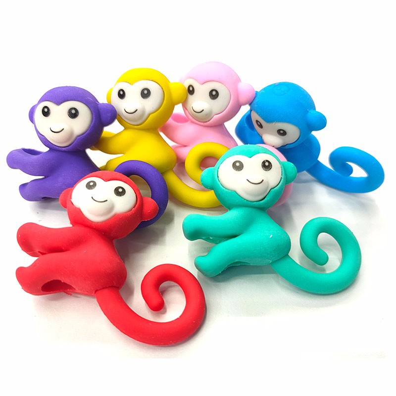 3D立体动物猴子橡皮擦 学生用可拆装组合小猴子橡皮详情图3