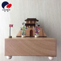 1528 Xi 'an shadow play boutique wooden music box music box birthday gift creative children's rotating decoration