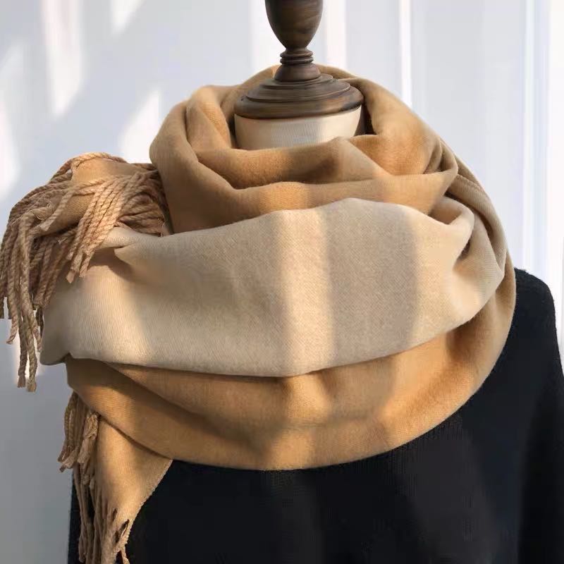 Women's Shawl Fall/Winter Coat With Casual Pop Preppy Scarf