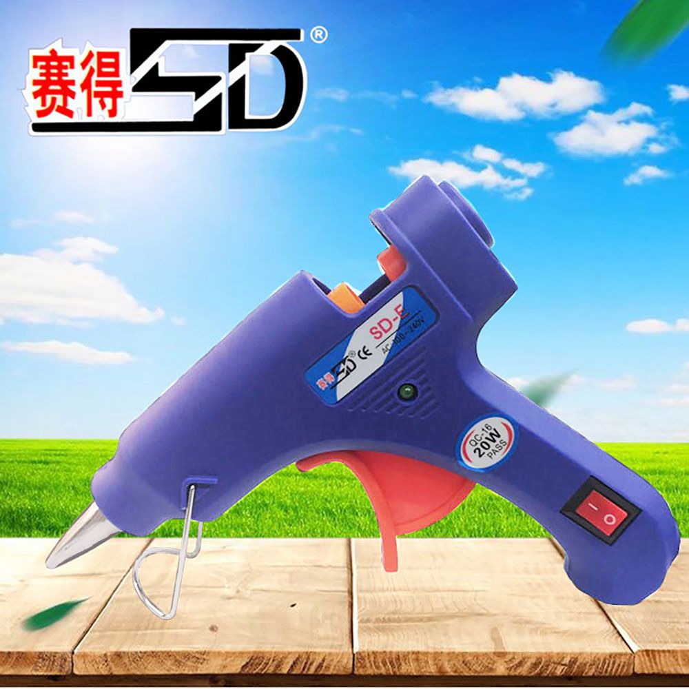 Sade 20W blue small glue gun hot melt glue gun factory direct sales