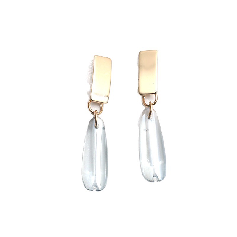 Super fairy elegant personality simple temperament joker fashion long earrings Japan and South Korea retro trend show thin crystal earrings thumbnail