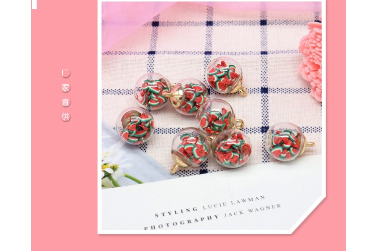 16mm fruit glass ball pendant can be customized in plastic detail image 9