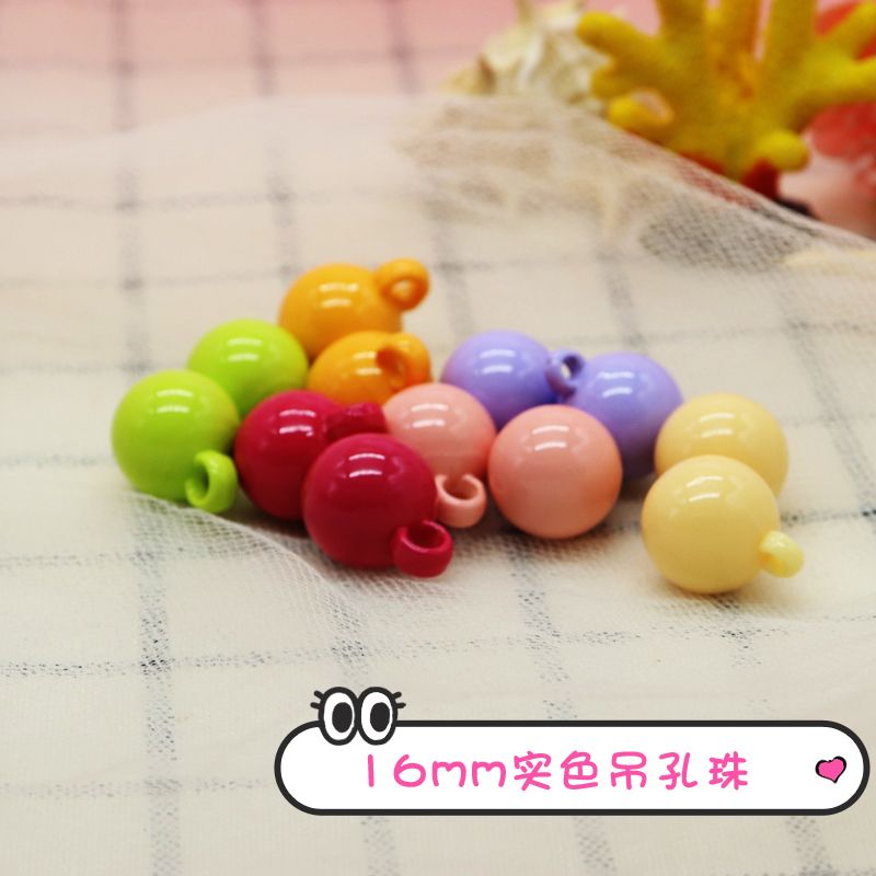 16mm acrylic hanging hole beads