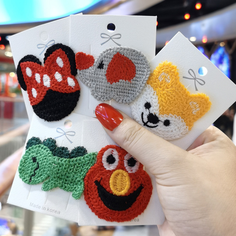 Knitted woolen hair clip cartoon BB clip undefined