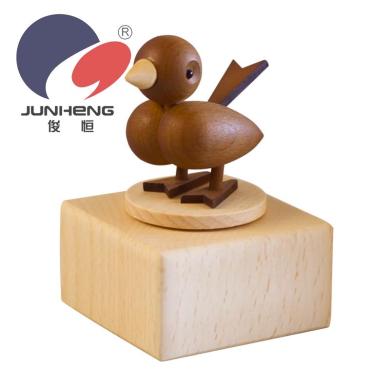 Junheng craft bird music box Solid wood home decoration arts and crafts music box Christmas gift widget PH1707