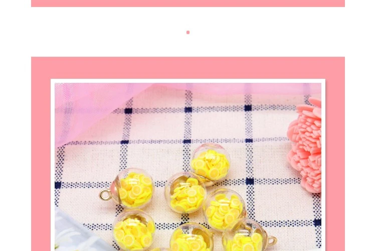 16mm fruit glass ball pendant can be customized in plastic detail image 10