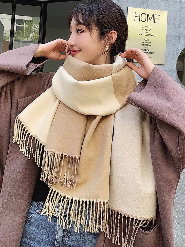 The scarf is oversized, warm, thick, versatile and cute