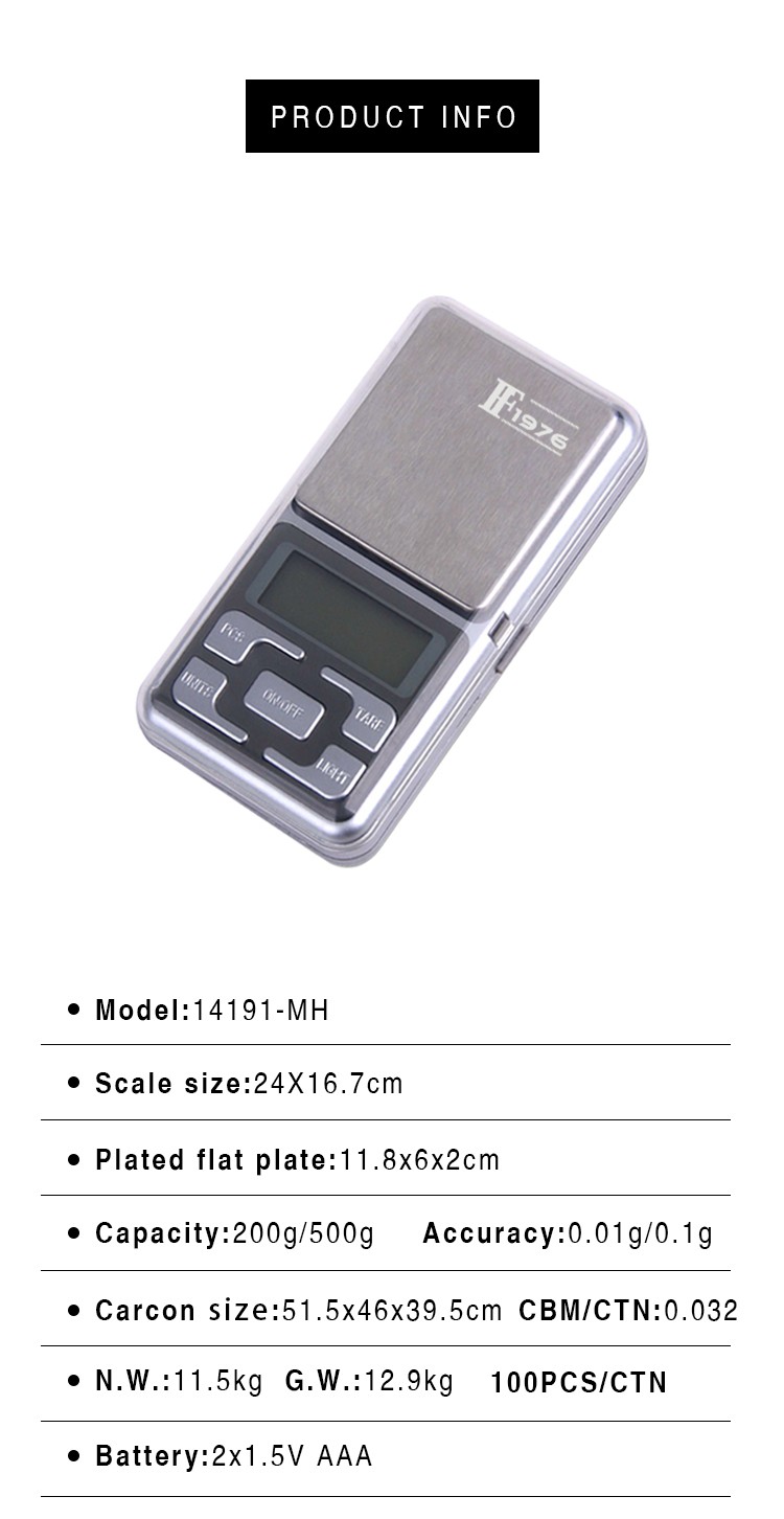 MH electronic jewelry scale with high-definition screen display, high-quality and high-precision 0.01g/0.1g gold jewelry scale detail image 6