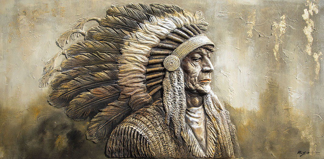 Living Room Decorative Painting Line Abstract Art Sofa Background Wall Hanging Painting Advanced Sense Three-Dimensional Indian Oil Painting