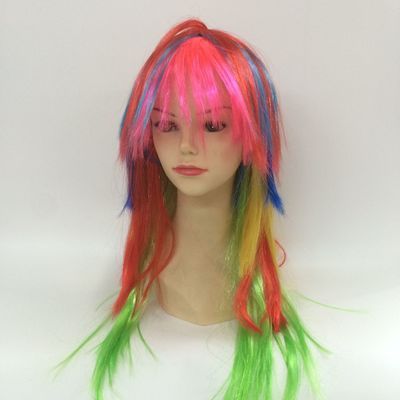 万圣节狂欢节7彩假发头套