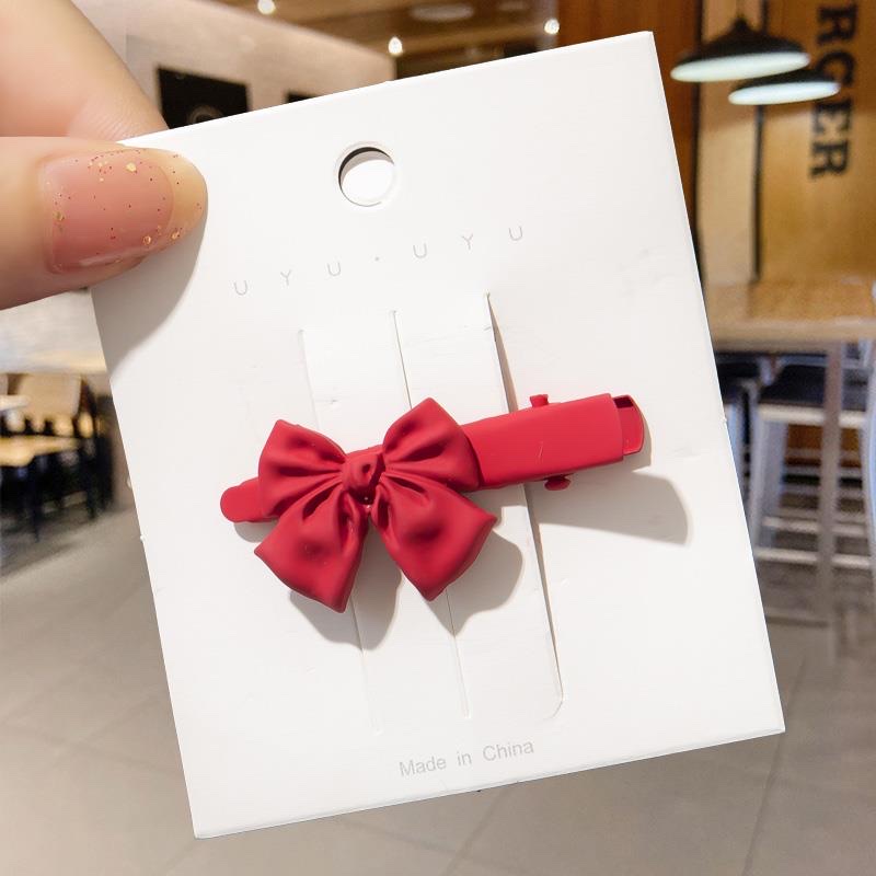 Simple bow clip for girls, versatile bangs clip, Korean Internet celebrity hair clip, ins forest-style broken hair clip for girls Specification image