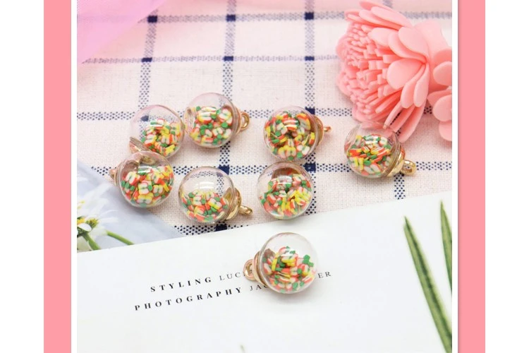 16mm fruit glass ball pendant can be customized in plastic detail image 14