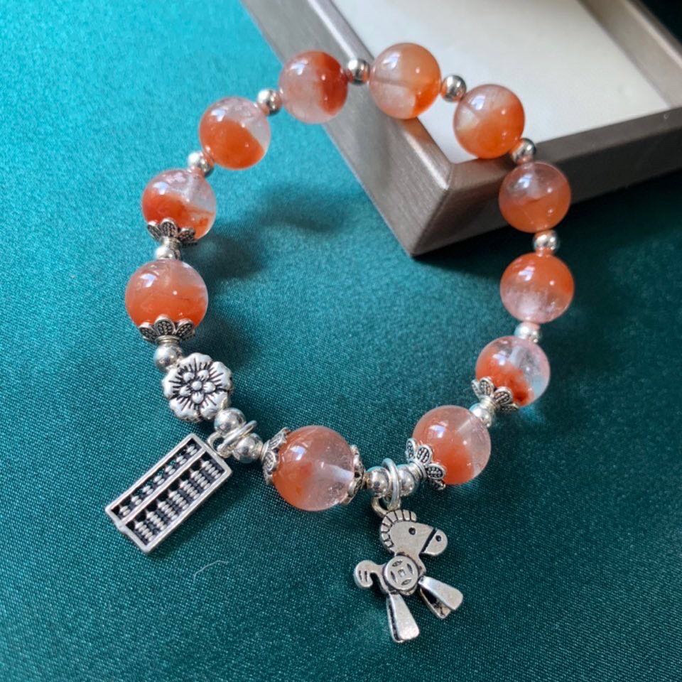 Red rabbit hair with 925 silver thumbnail