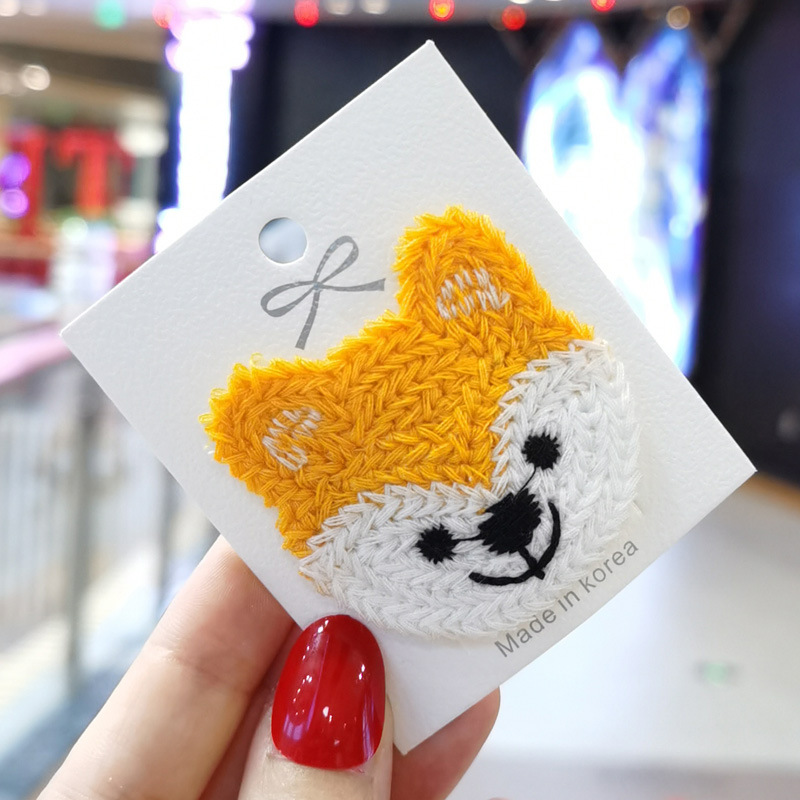 Knitted woolen hair clip cartoon BB clip undefined