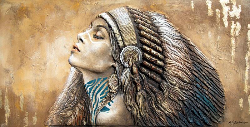 Indian Retro Living Room Decorative Painting Niche Art Advanced Sense Combination Mural In The Antique Sofa Background Wall Hanging Painting