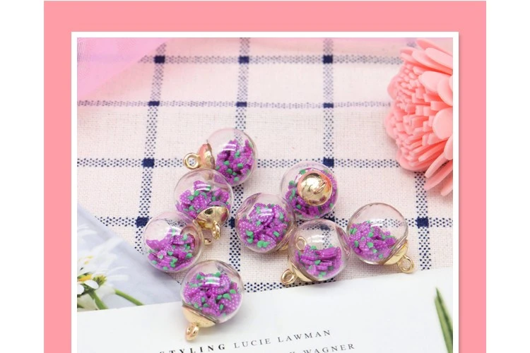 16mm fruit glass ball pendant can be customized in plastic detail image 3