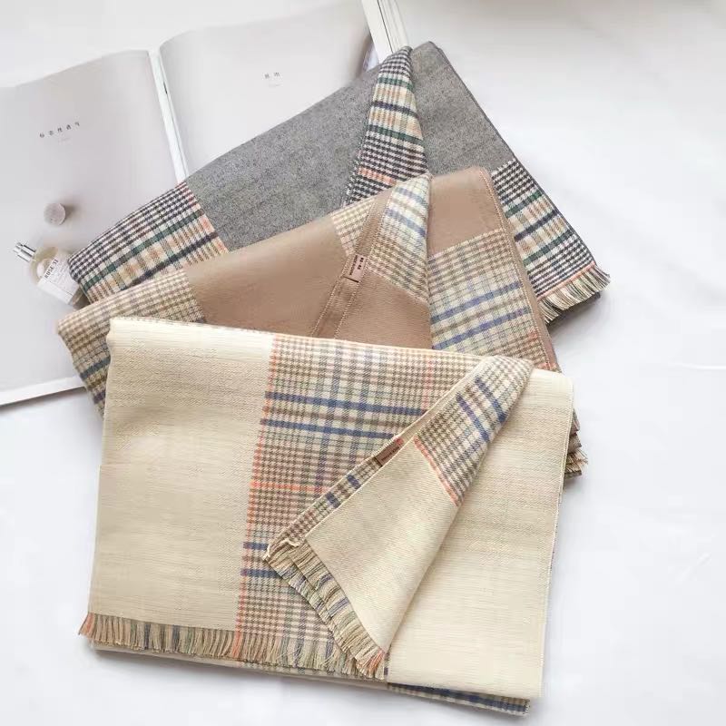 女士千鸟格长巾