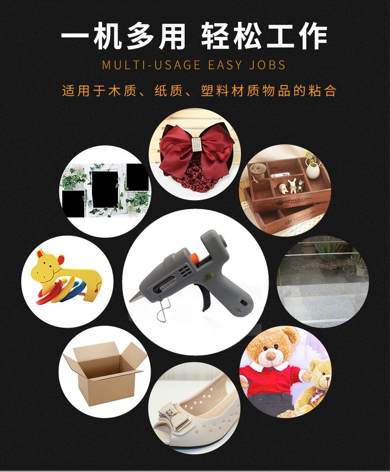 Direct sales of 15W/25W dual-wattage small glue guns and hot melt glue guns from Naili 'ao detail image 3