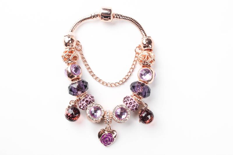 Rose gold pendant in three strings thumbnail