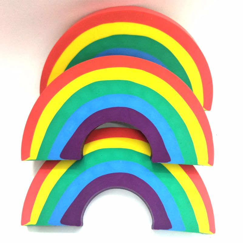 可爱彩虹橡皮创意卡通橡皮擦学生学习童文具开学用品礼品