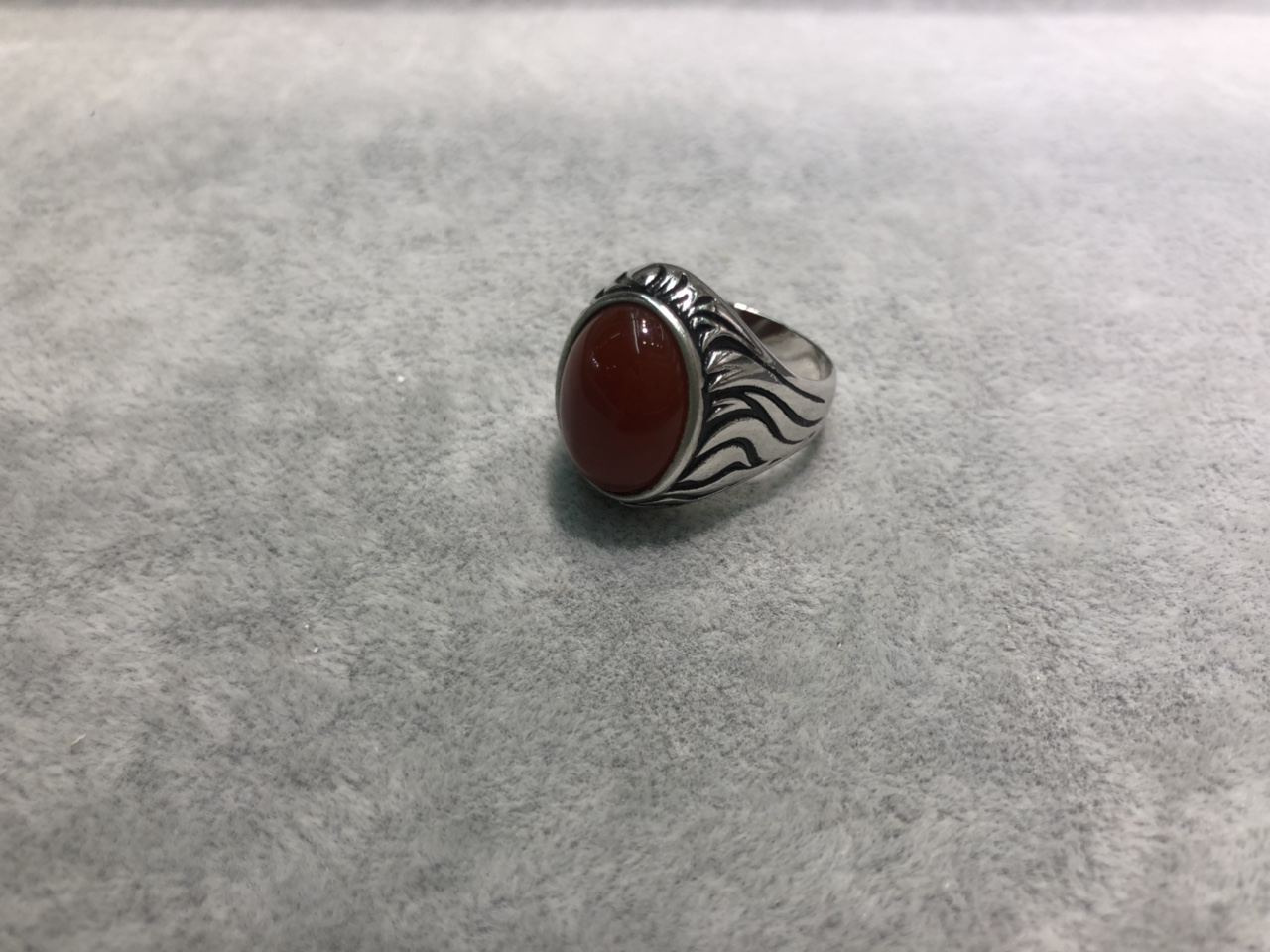 Yi Chen vintage agate ring fashion and simple personality anti-allergic hand accessories can be customized thumbnail