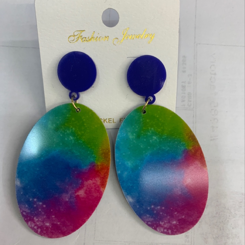 Acrylic earrings in various colors thumbnail