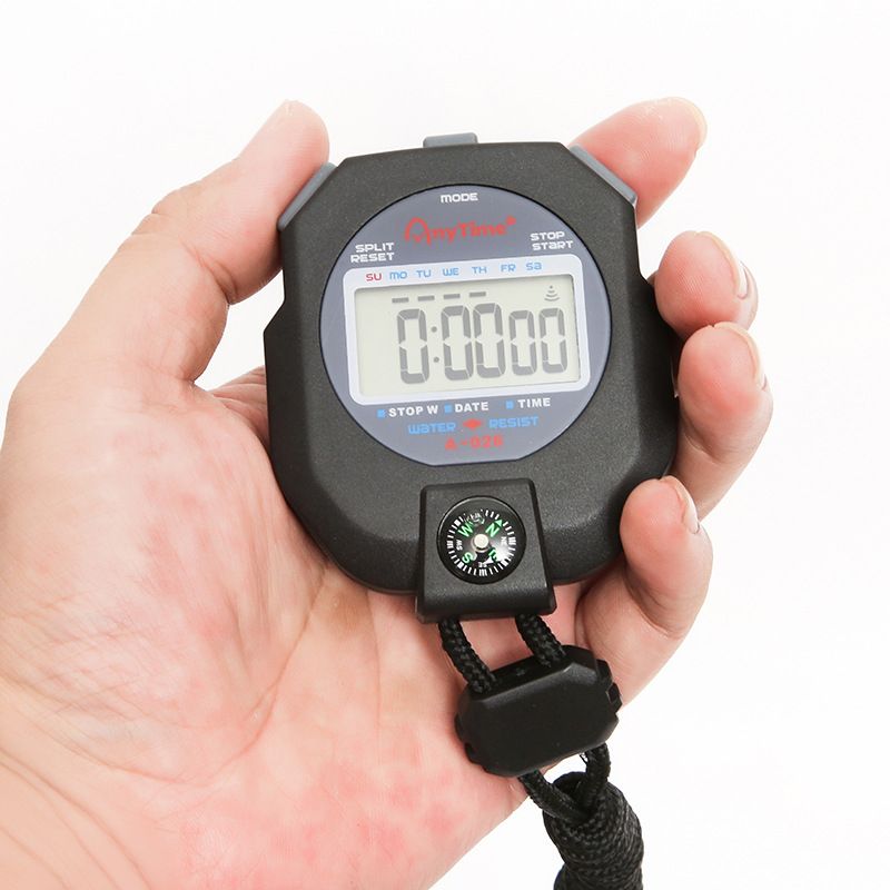 A-026秒表运动跑步健身计时器多功能防水带指南针图