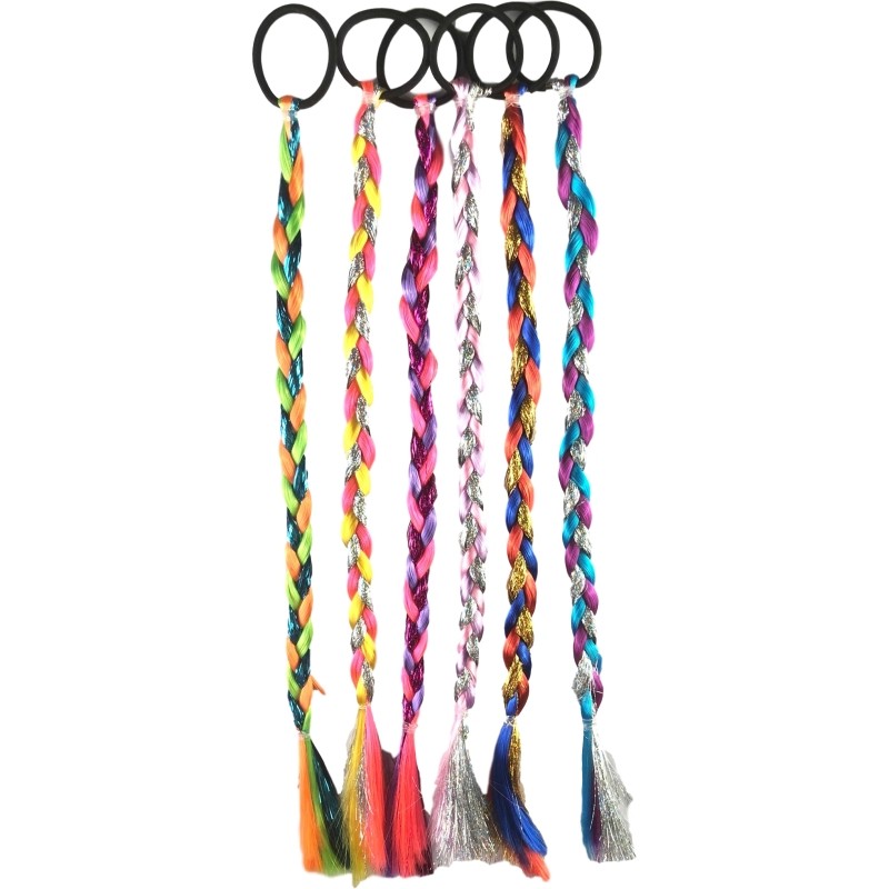 Venta directa de fábrica color cephalom trenzas rizo para el cabello niñas trenzas pelucas amarrar rizo para el cabello rendimiento comercio exterior exportación accesorios para el cabello detail image 1