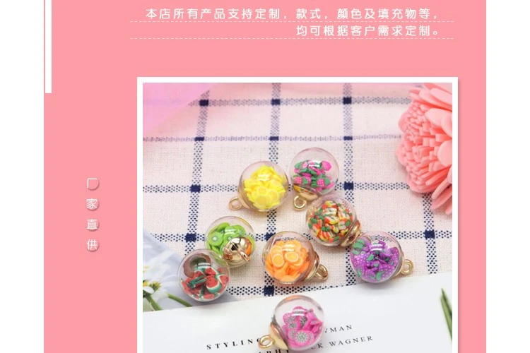 16mm fruit glass ball pendant can be customized in plastic detail image 16