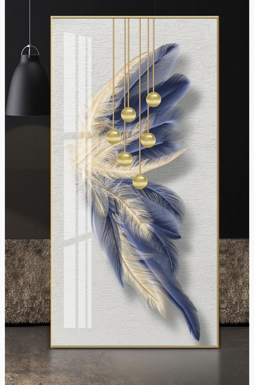 The feather painting for the entrance hall is 60*x120*